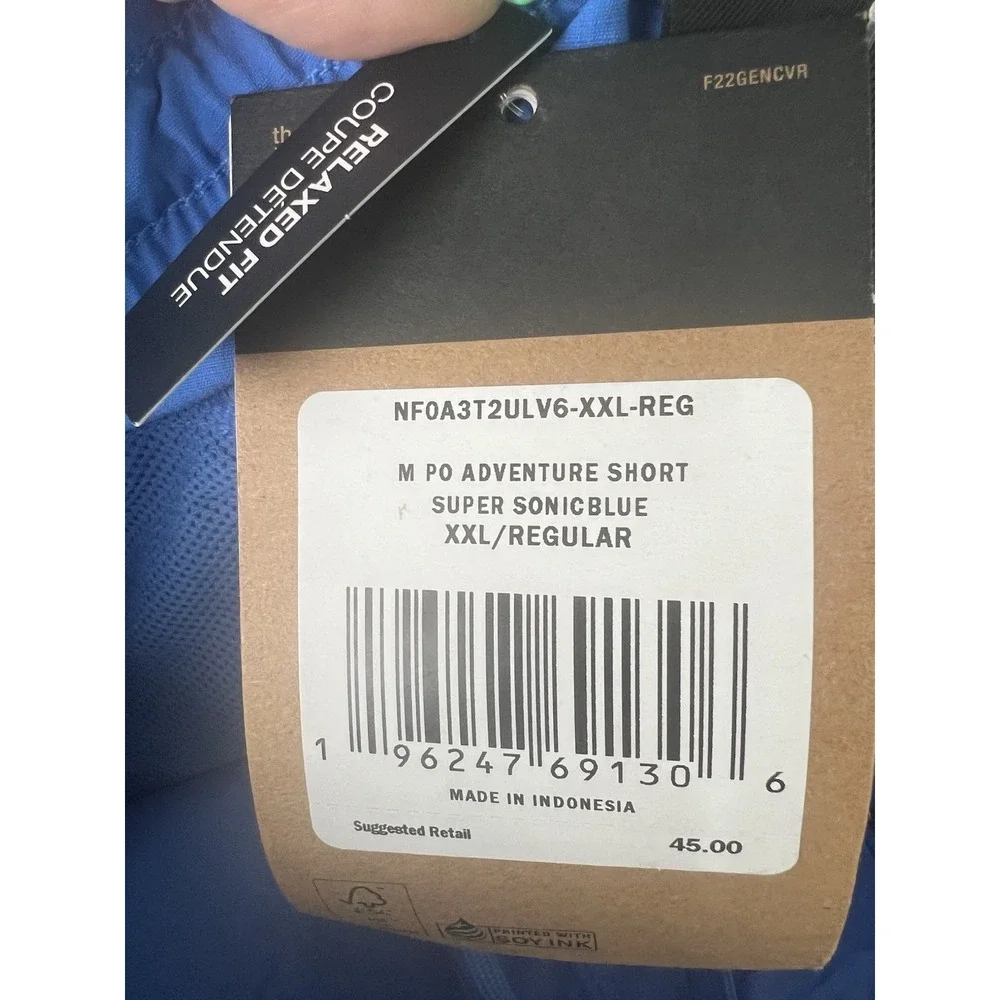 The North Face Mens Pull On Adventure Shorts XXL Super sonic Blue 42 7